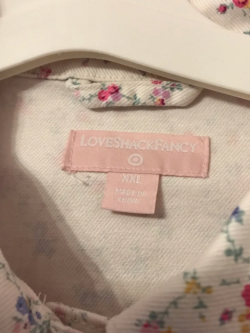 NWT Target x LoveShackFancy Girls floral denim jacket size XXL